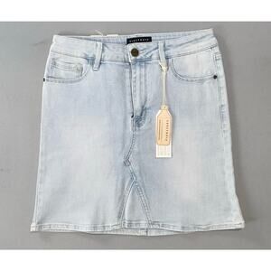 Sanctuary Smart Creation Front Zip Stretch Denim Skirt. Women's Size 27, NWT!!